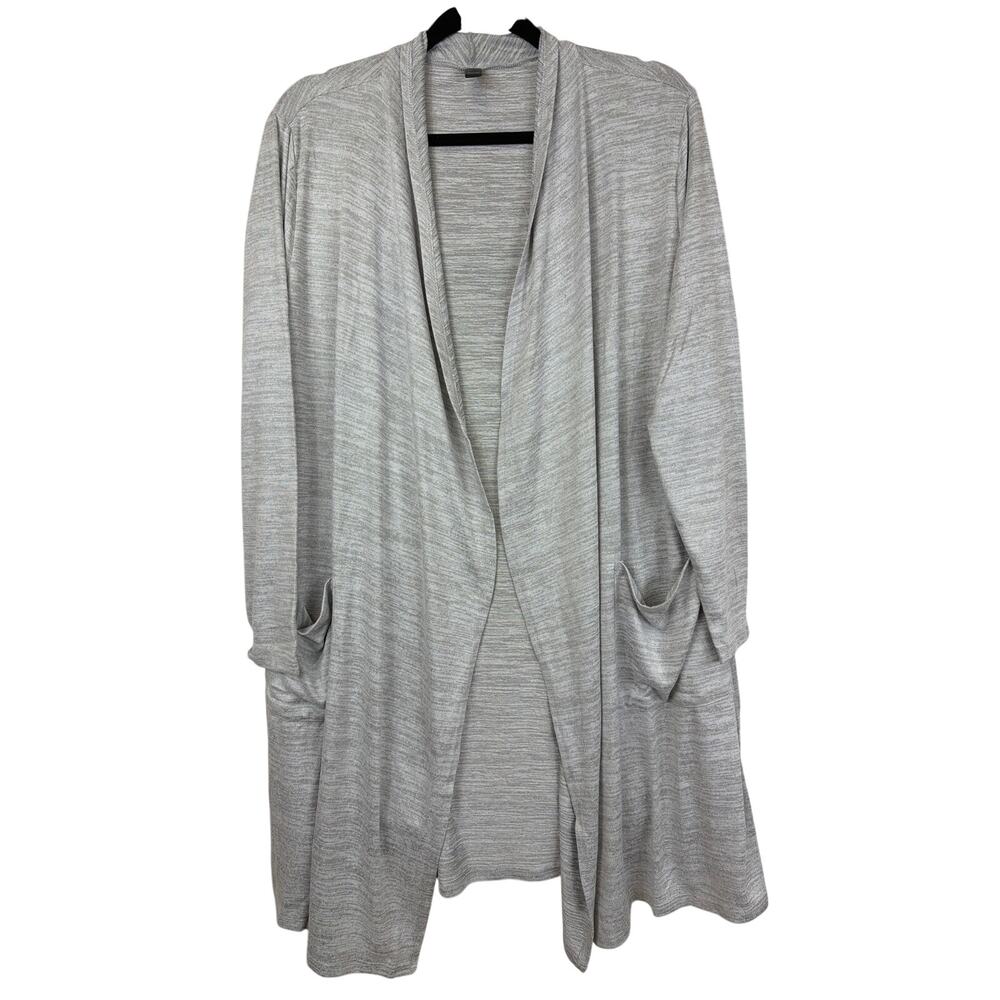 32 Degrees Cool Grey Long Sleeve Open Front Cardigan L XL